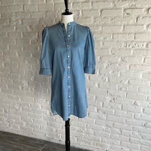 Denim Blue Button-Up Dress